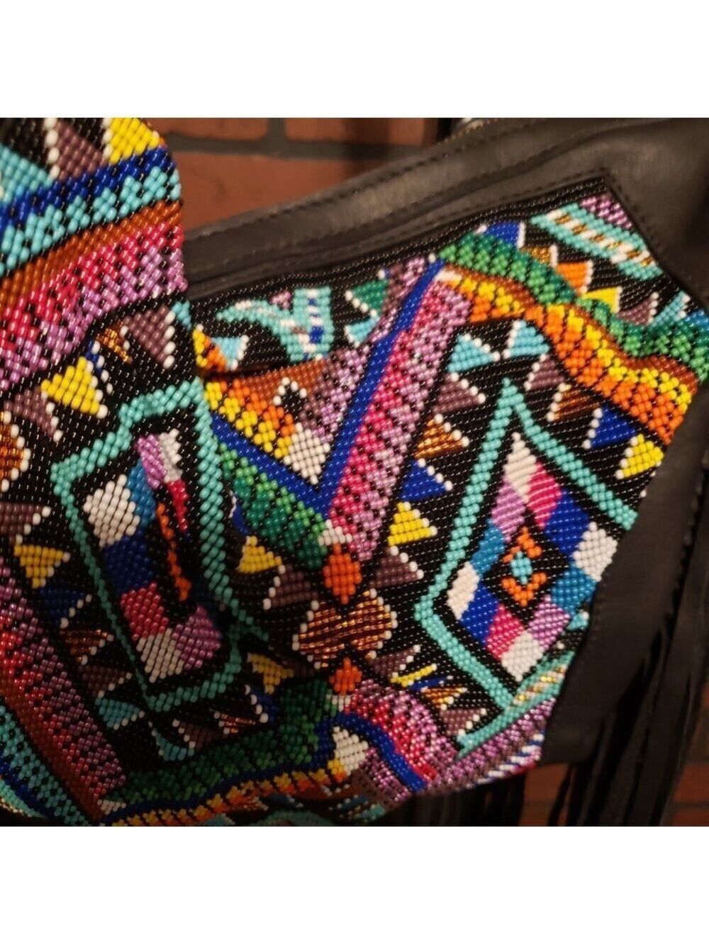 Custom Hand Beaded Fringe Hobo - Picture 4 of 16